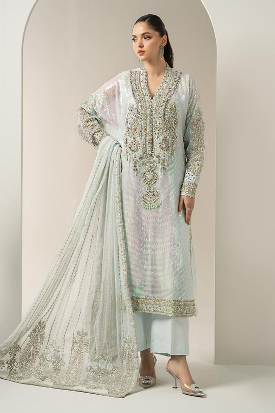 3 Piece Embroidered Chiffon Suit | BDS-3005